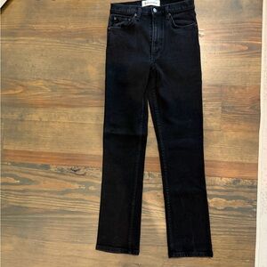 Reformation Black Straight Leg Jeans